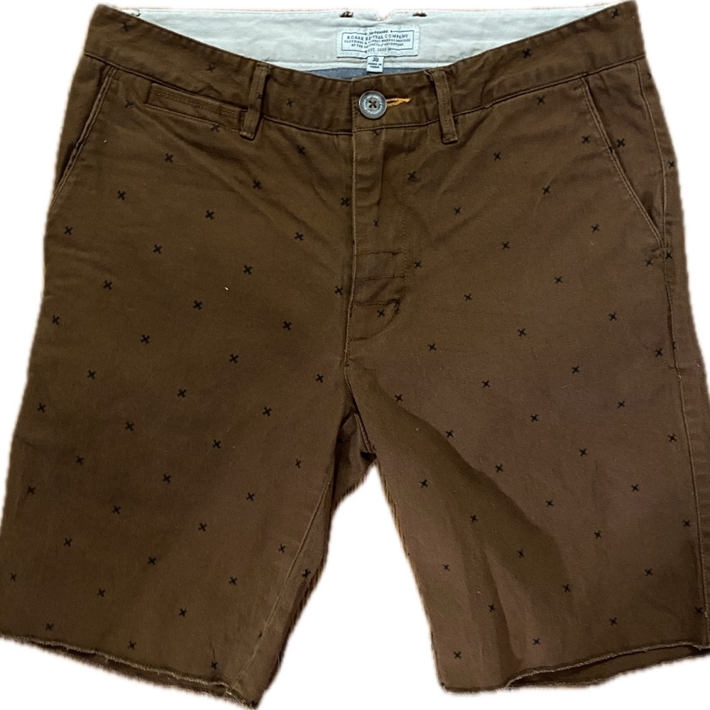 Roark shorts, size 30, color brown with dot pattern